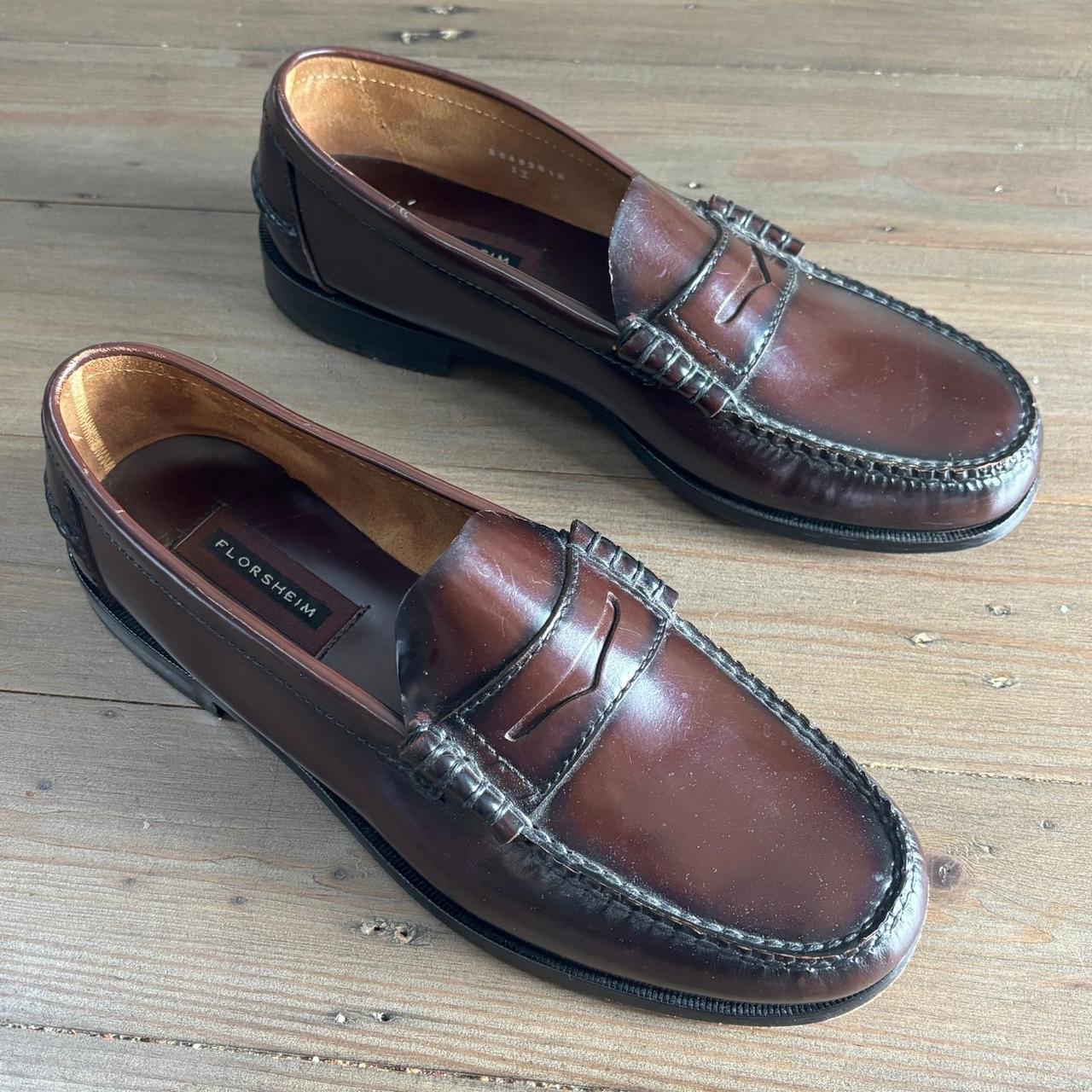 Florsheim men's preloved burgundy preppy minimalist casual loafers