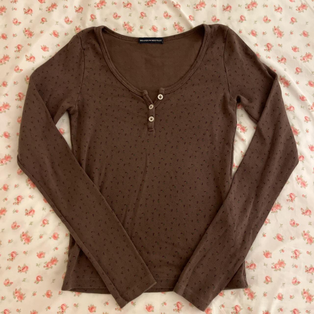RARE brandy zelly top brown floral zelly brandy... Depop