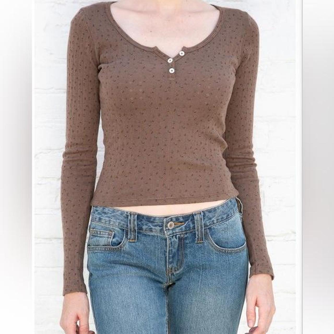 RARE brandy zelly top brown floral zelly brandy... Depop