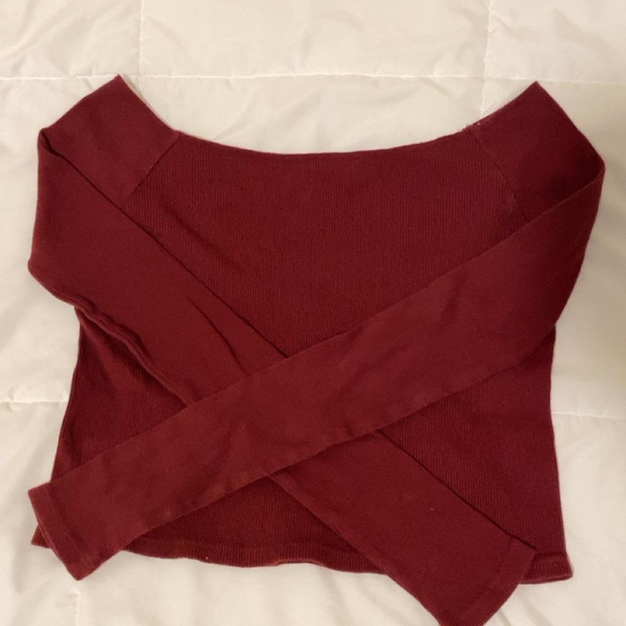 RED BRANDY OFF THE SHOULDER TOP never worn, brand new Depop