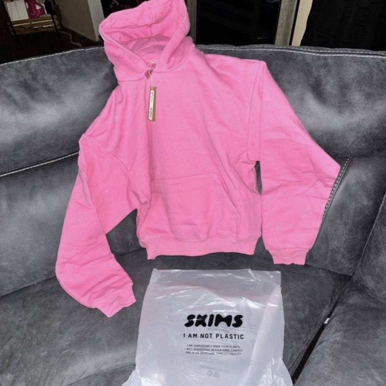 Skims Women's Pink Hoodie | Depop