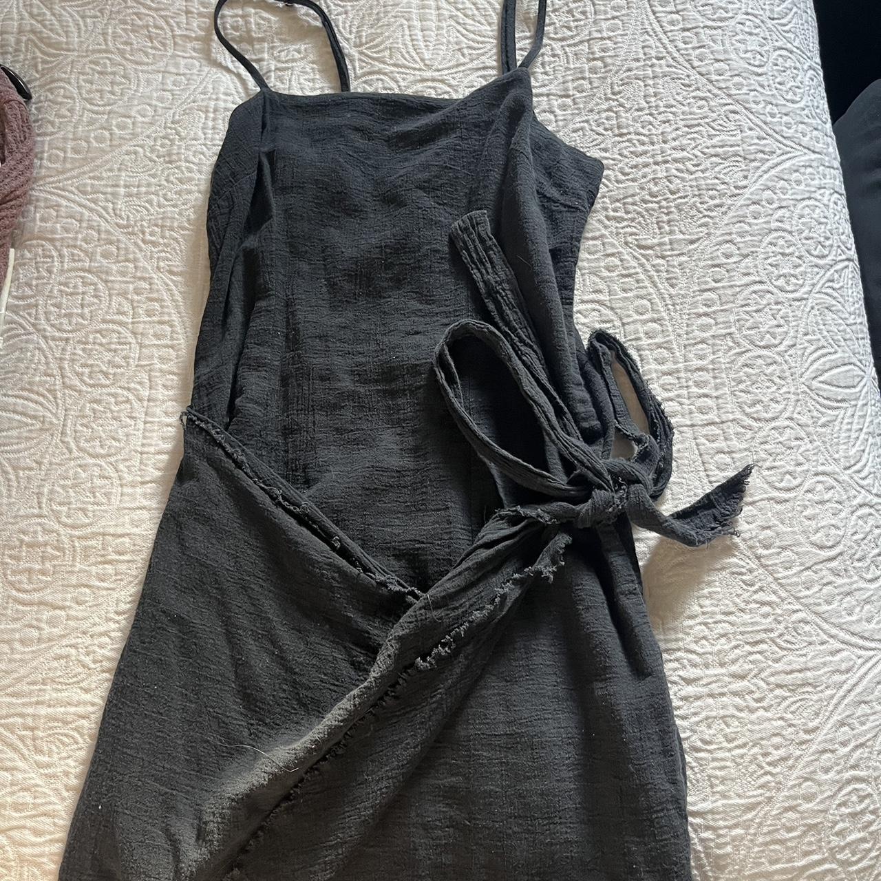 Oh Polly black tie up dress soooo cute also marked... - Depop