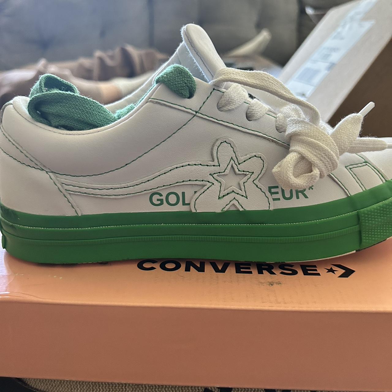 Golf Le Fleur X Converse Ox Kelly Green In A Size 8... - Depop