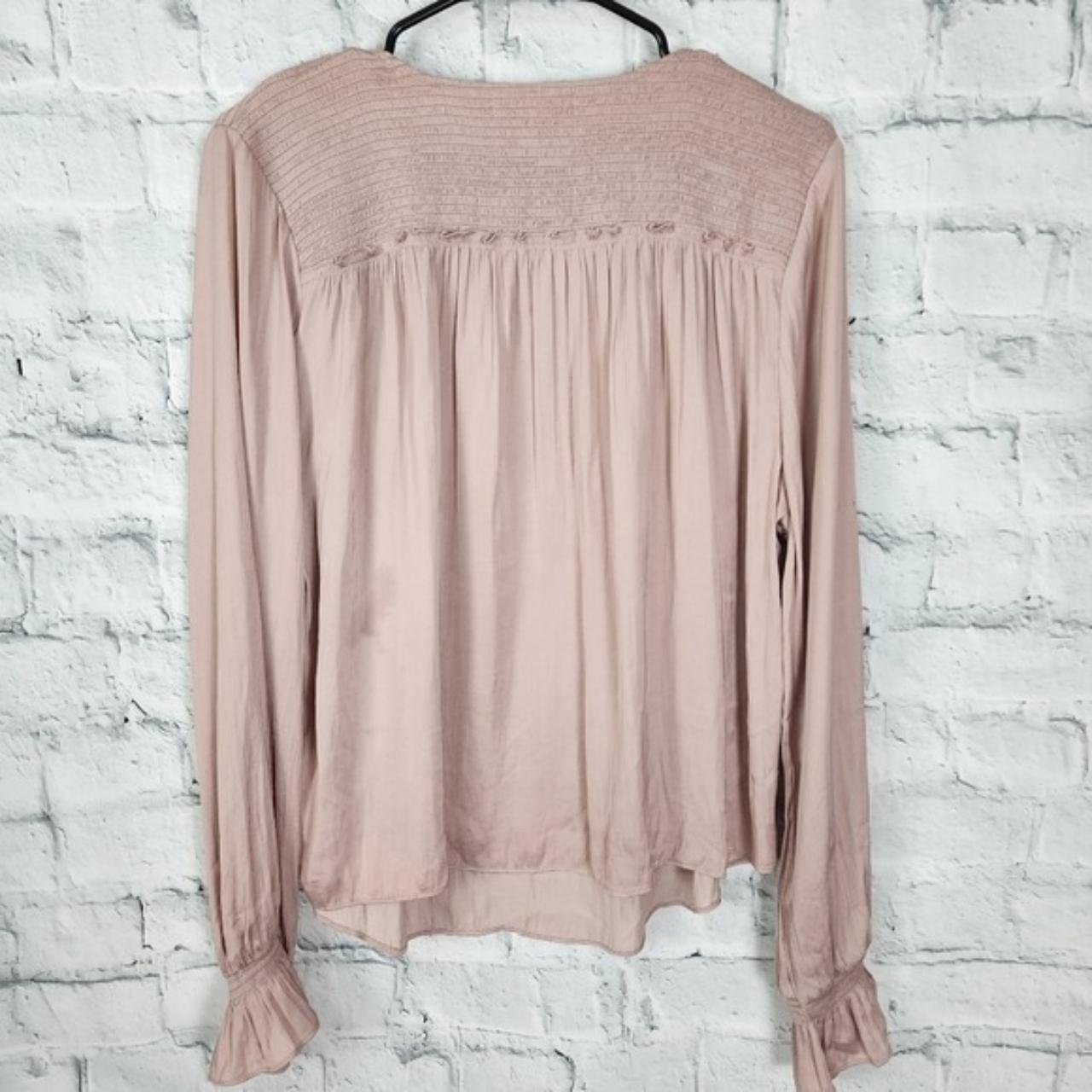 Treasure and bond blouse Sz L long sleeve blush pink... - Depop