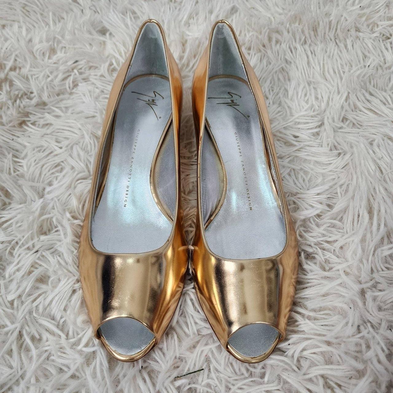 Giuseppe Zanotti Women's Gold Footwear | Depop