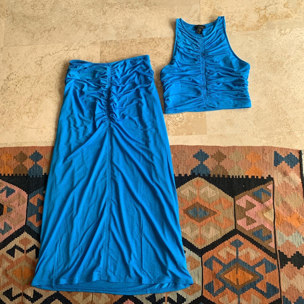 house-of-harlow-2-piece-dress-beautiful-blue-color-depop