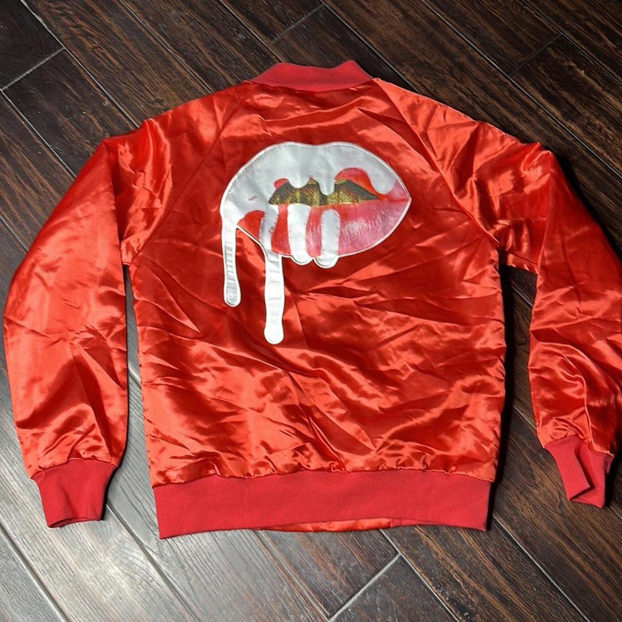 Kylie Jenner Red Bomber Jacket / long sleeve /... - Depop