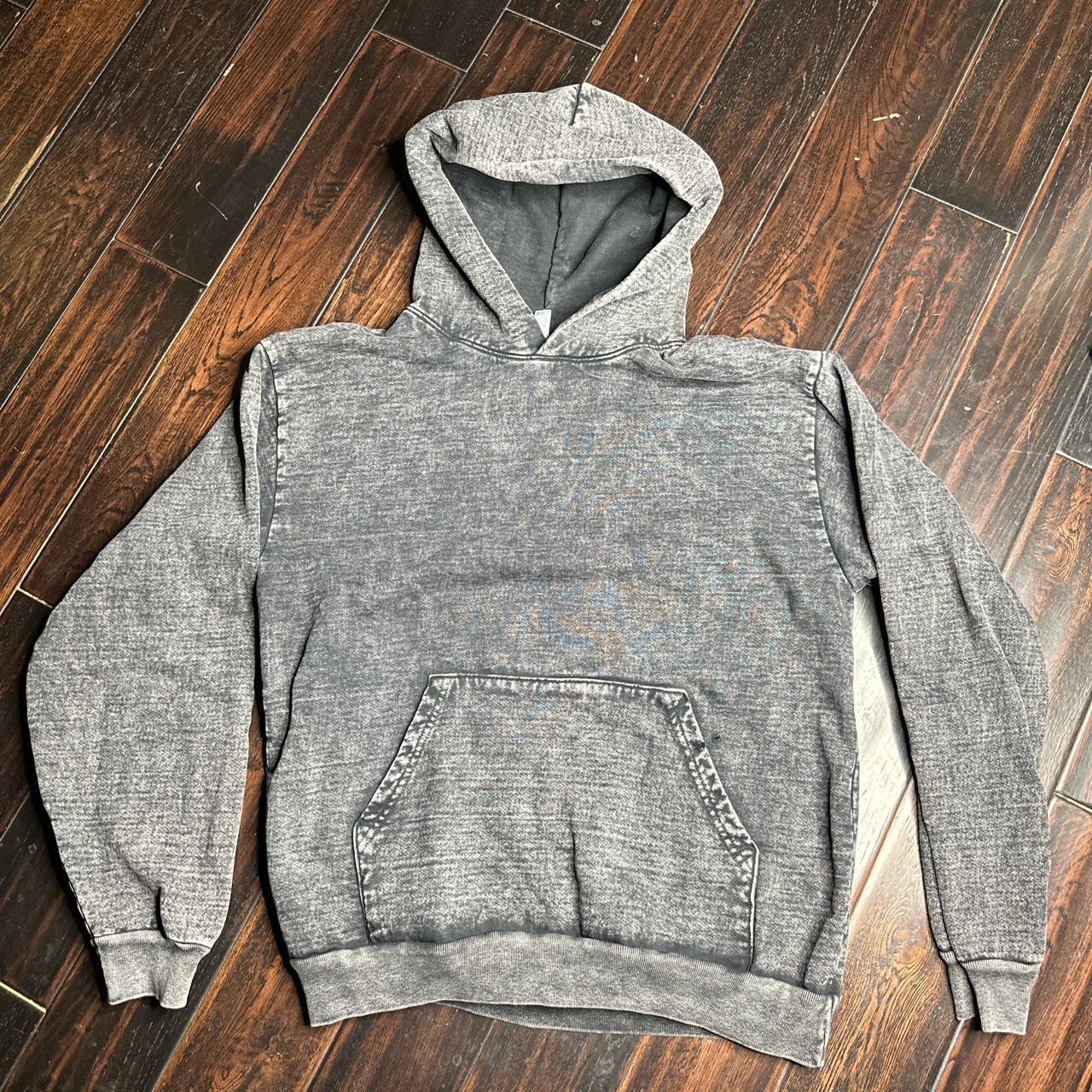 Men's Mineral Wash Black Pullover Hoodie