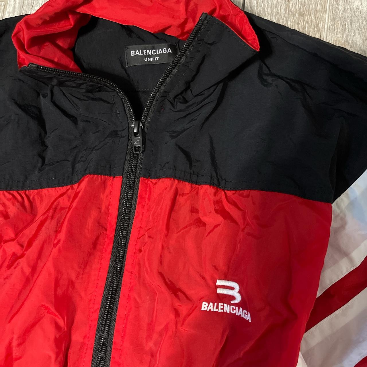 balenciaga jacket mens red