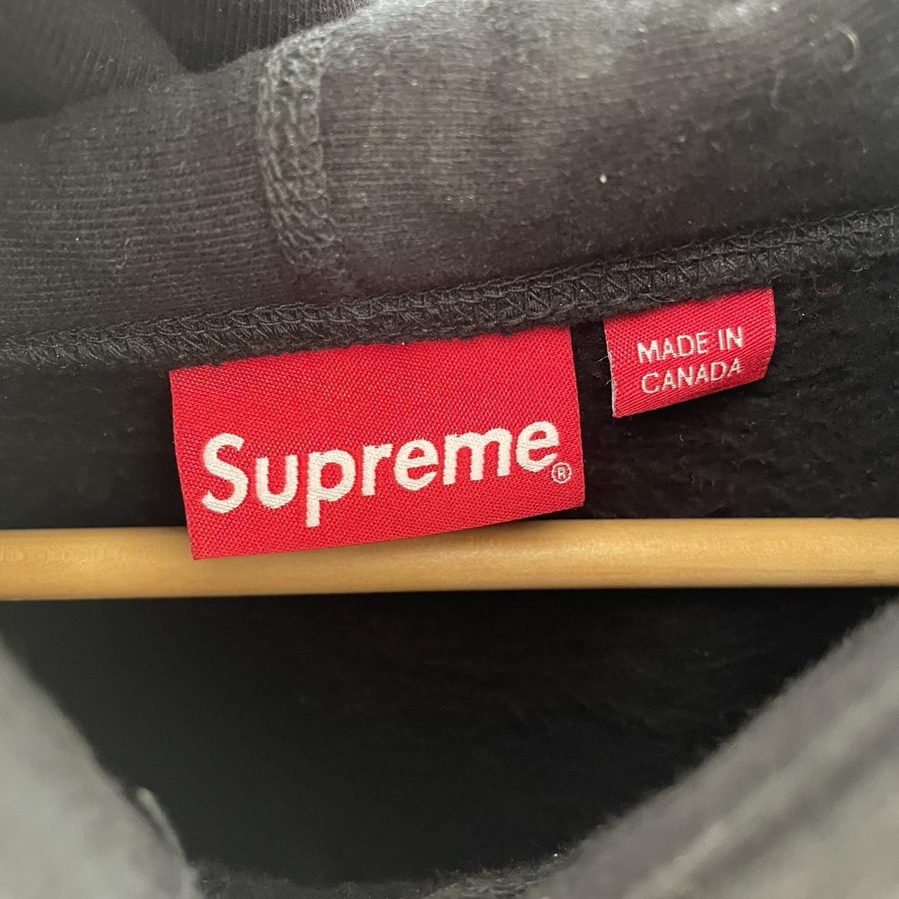 2021 Black Supreme box logo hoodie. Worn 9.5/10... - Depop