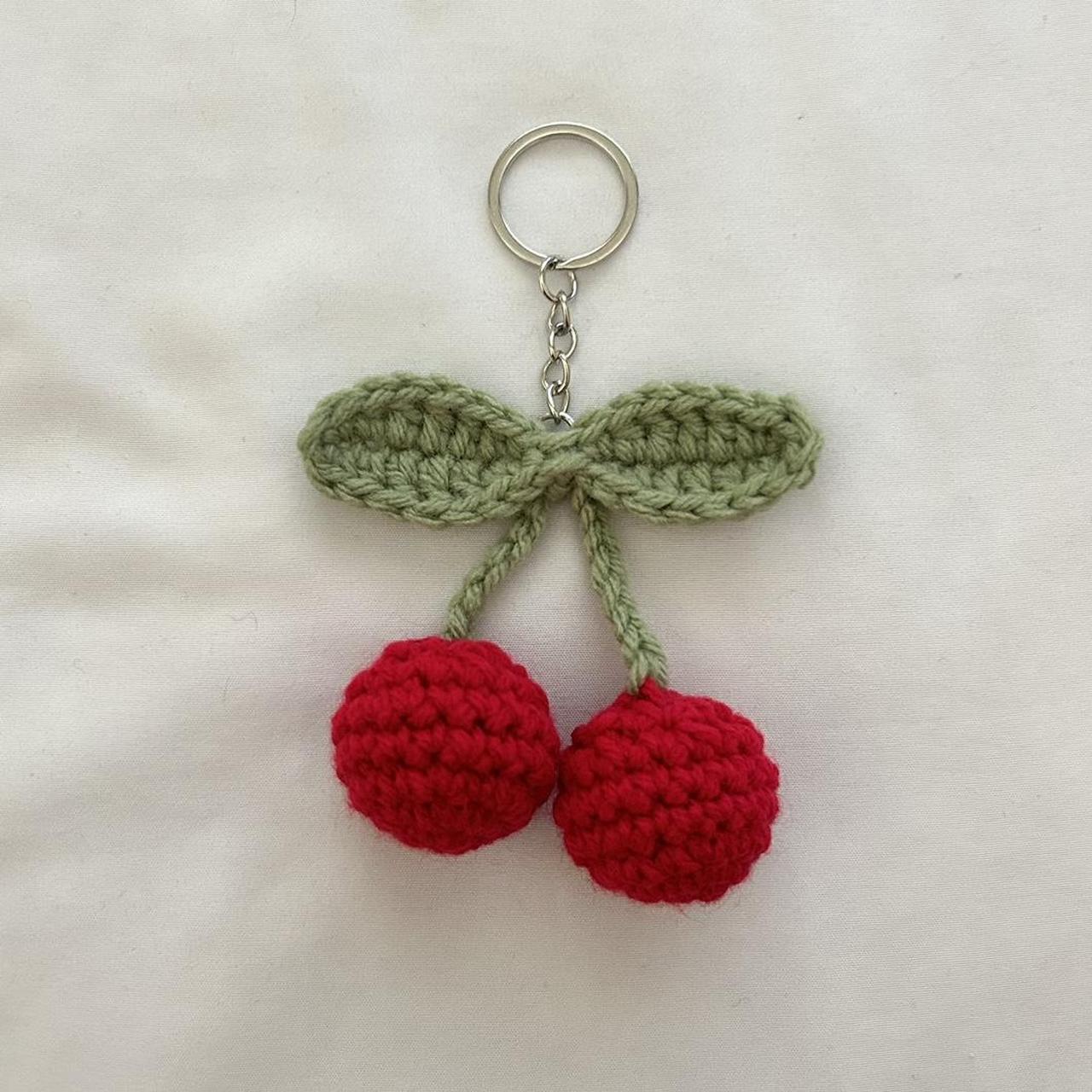 handmade crochet cherries keychain! 🍒 - 3 inches... - Depop