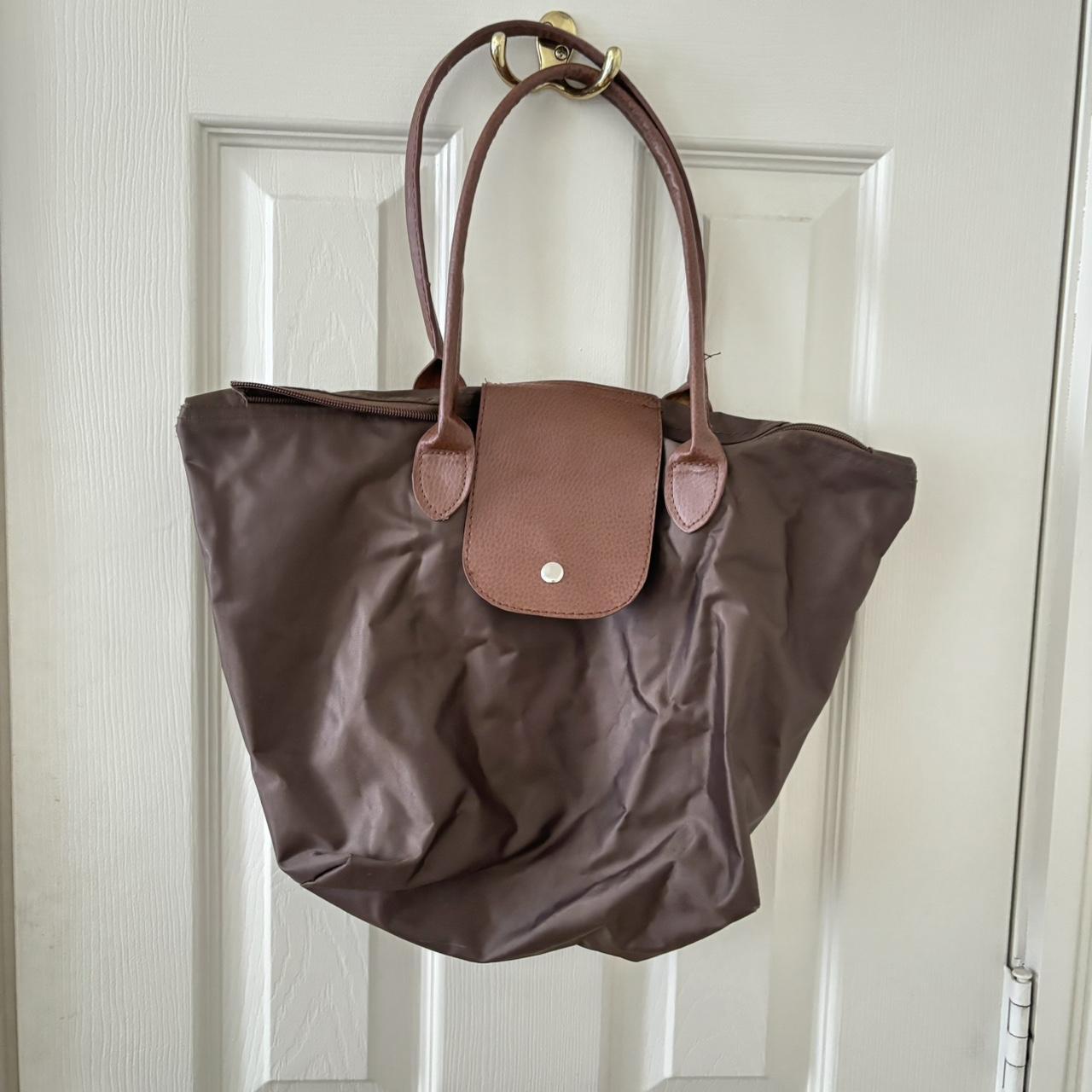 Faux longchamp style nylon shoulder bag. Very worn!!... Depop