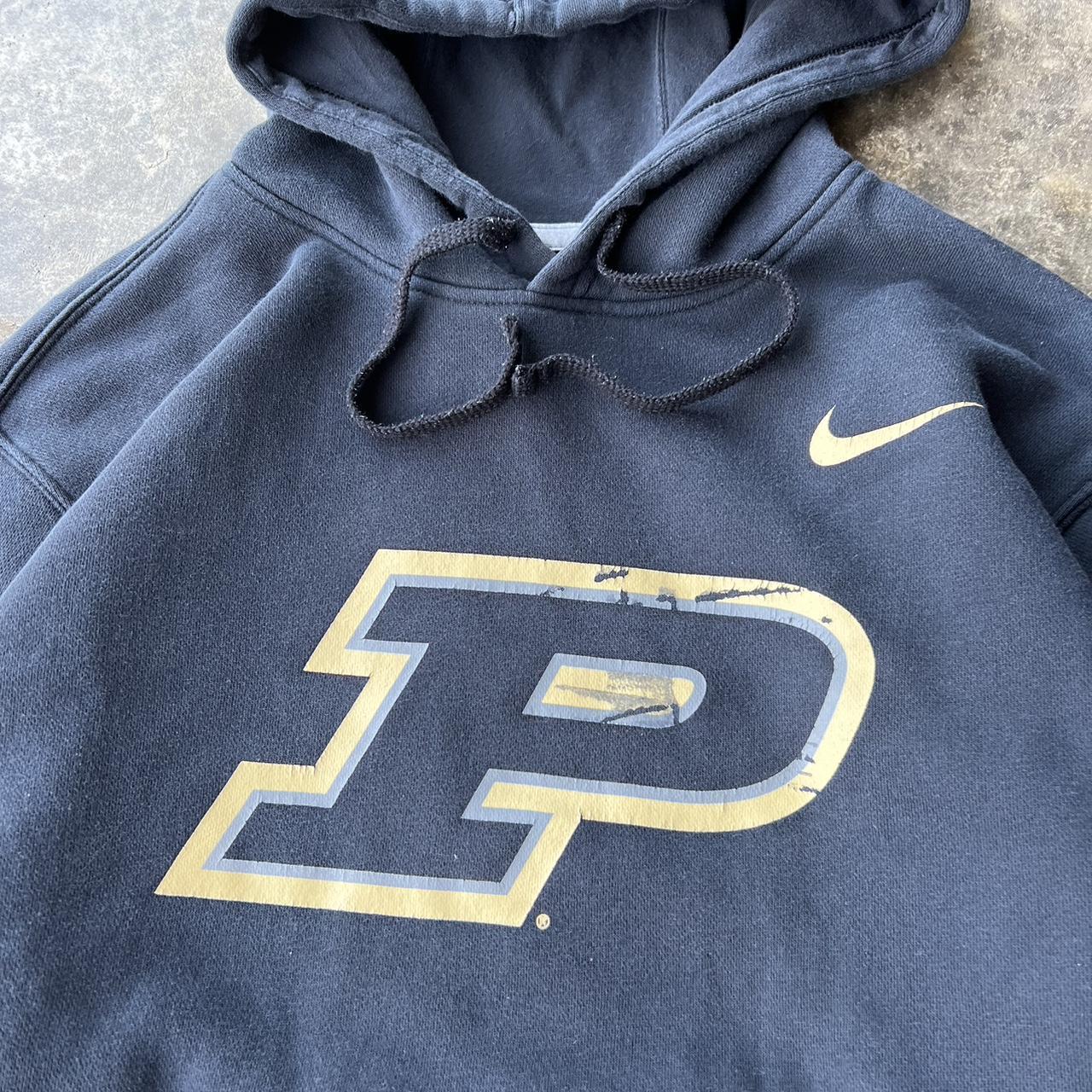 nike purdue sweatshirt (cracking paint) vintage... Depop