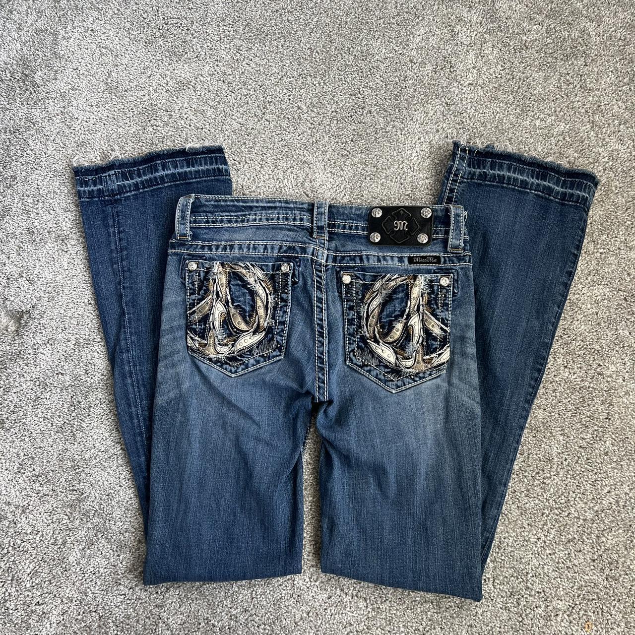 Miss me peace sign 2024 jeans