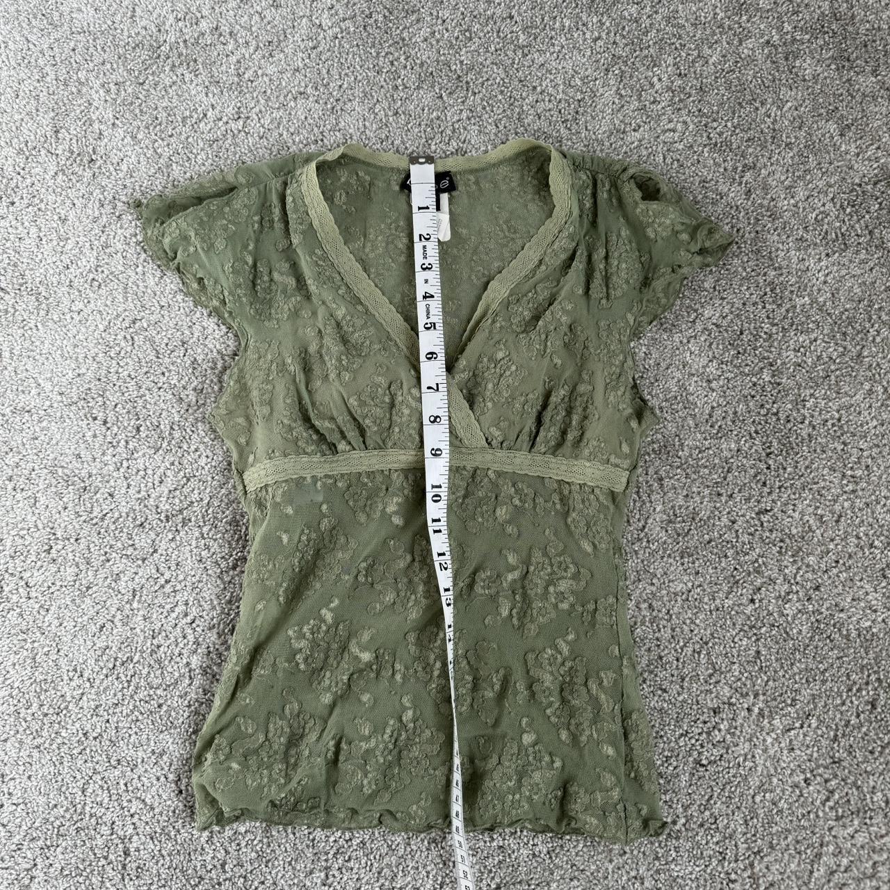 Coquette vintage green baby doll lace top BEBE size... Depop