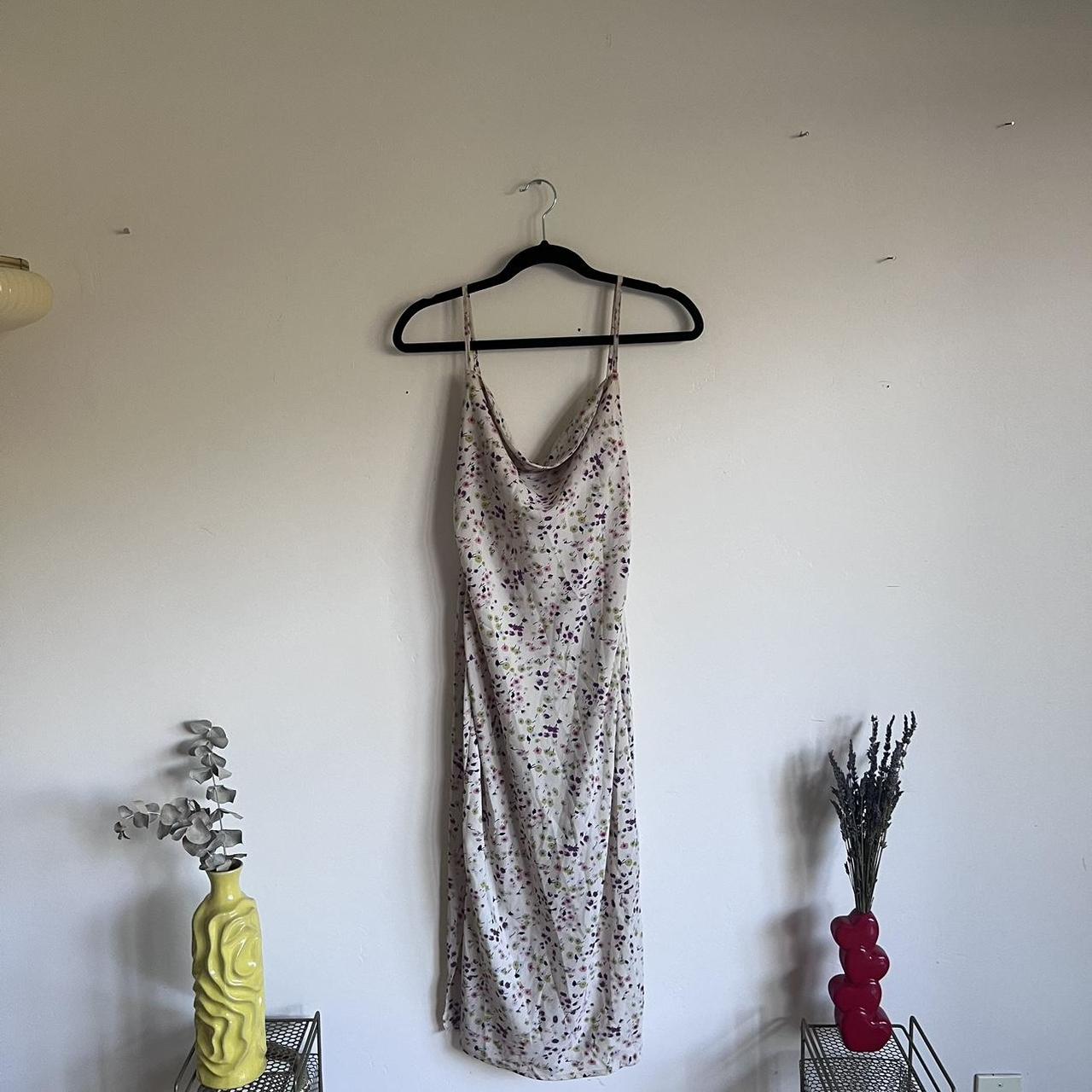 nasty gal scoop neck open back tie maxi dress