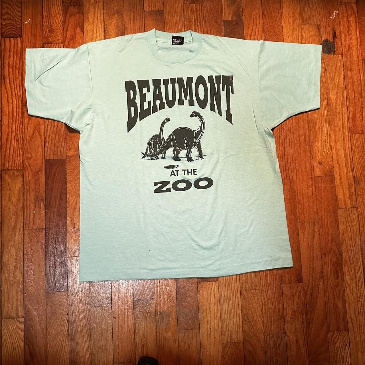 Vintage Beaumont dinosaurs zoo tee Single stitch Depop