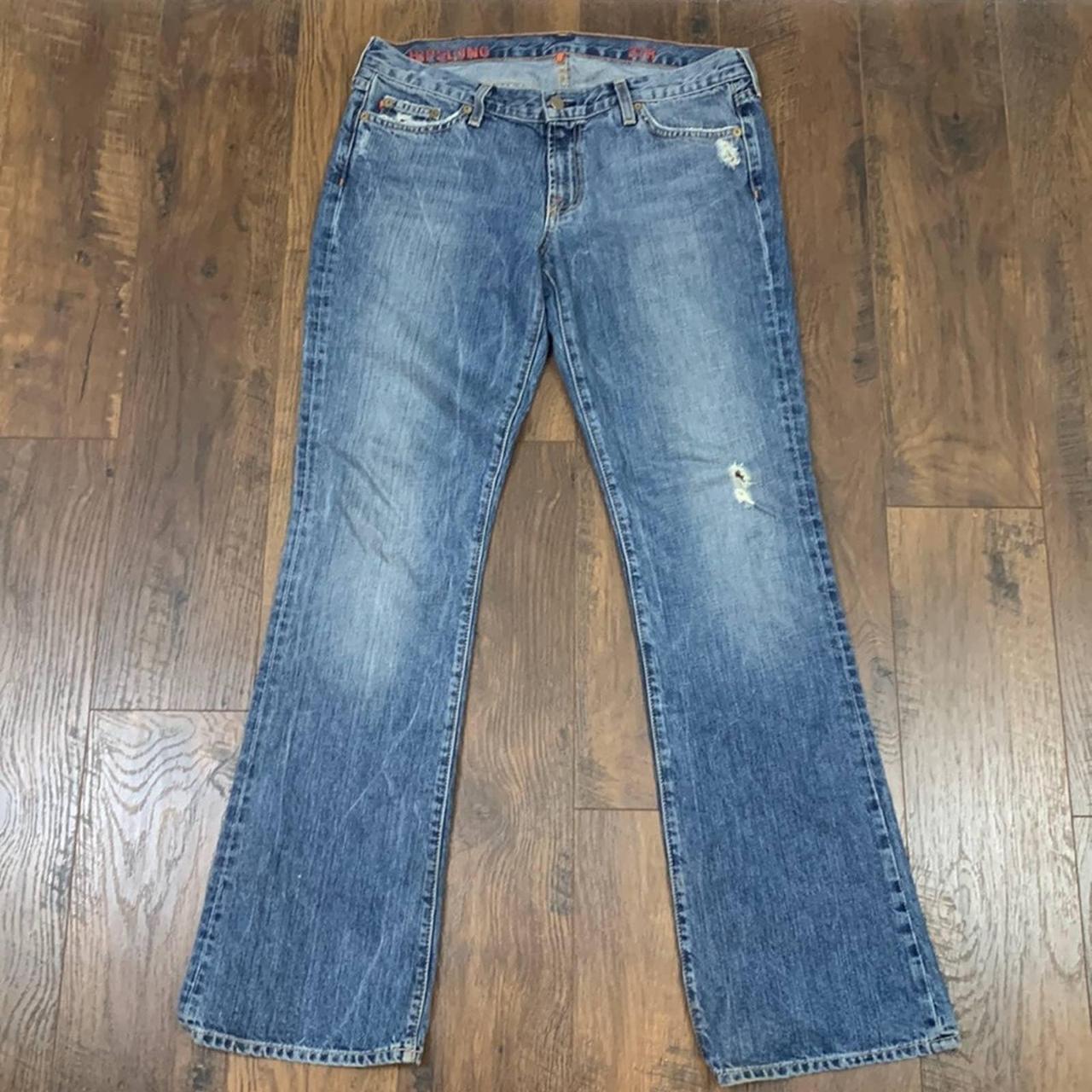 J Crew Hipslung Distressed Bootcut Jeans Size 31.... Depop
