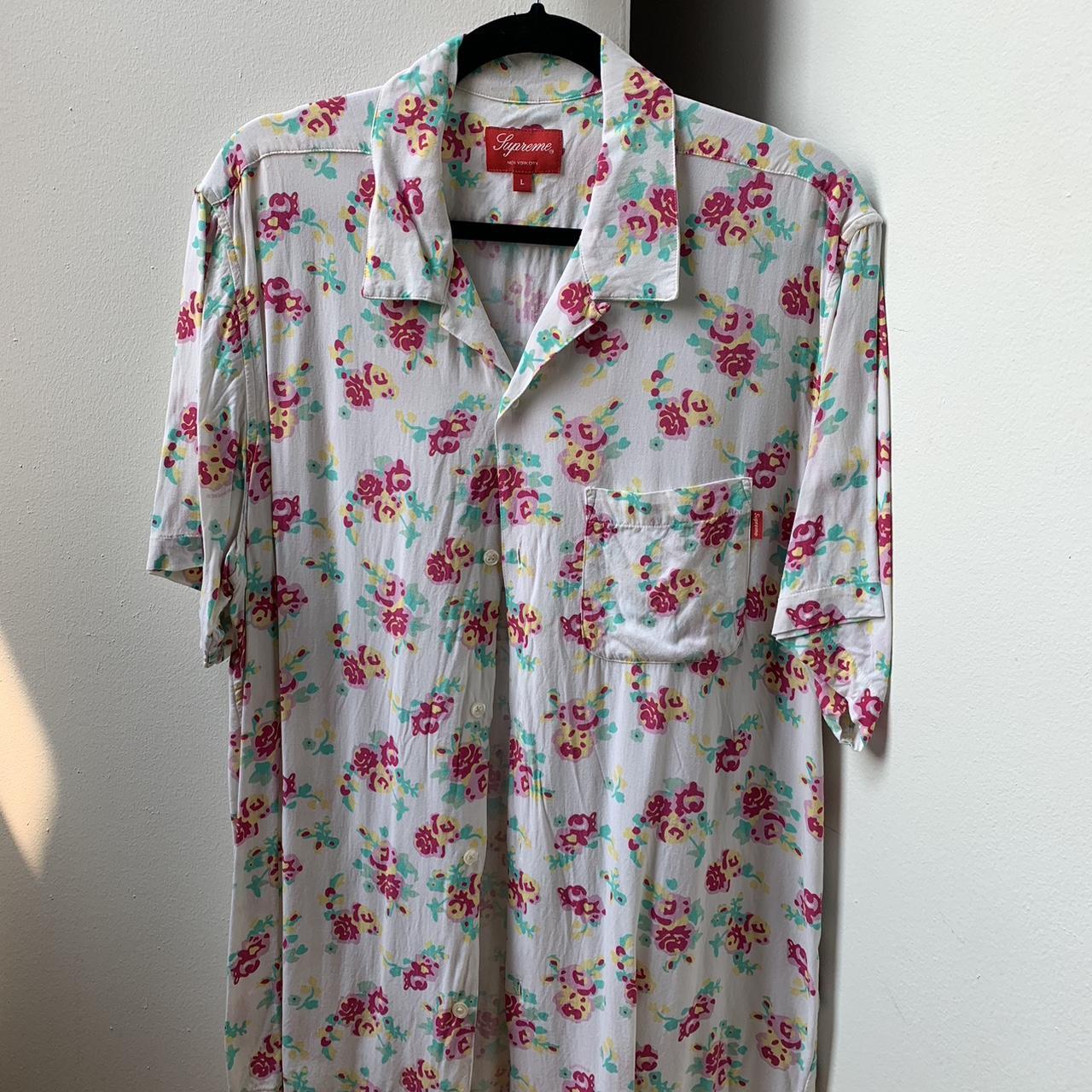 送料無料 S supreme Floral Rayon S/S Shirt