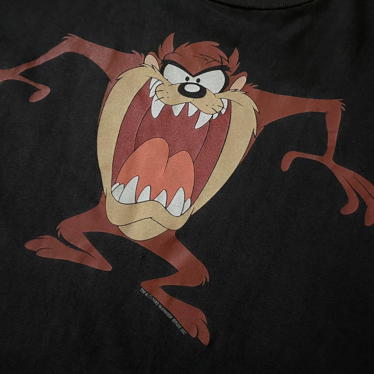 Vintage Looney Tunes 1992 Taz T Shirt Sick Front Depop 6298