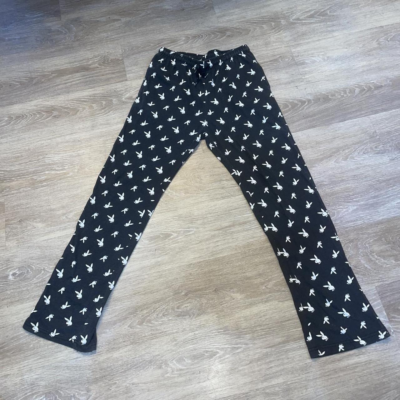 playboy pajama pants size small waist flat 13.5 Depop