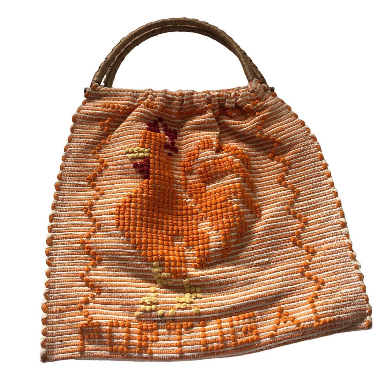 BOHO Woven Wooden Handle 2024 Tote Bag