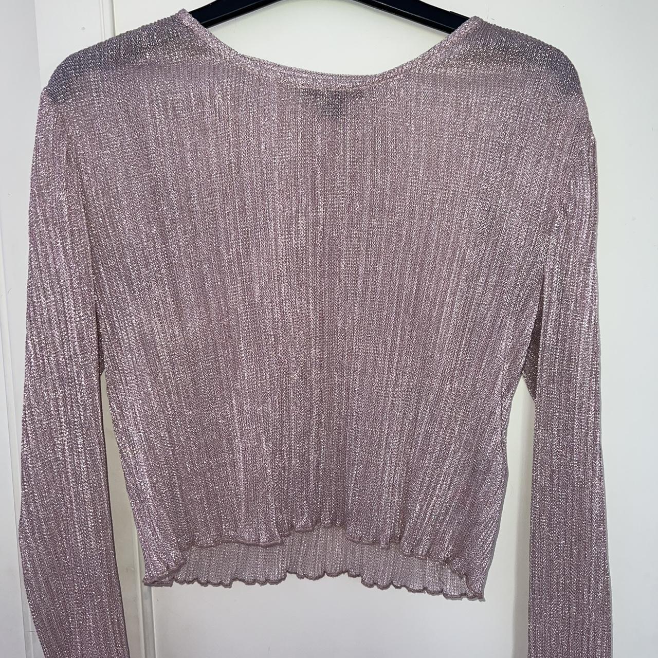 Pink mesh long sleeve Top Perfect condition. No rips - Depop