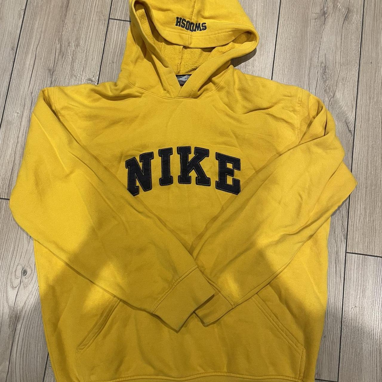 nike yellow swoosh hoodie