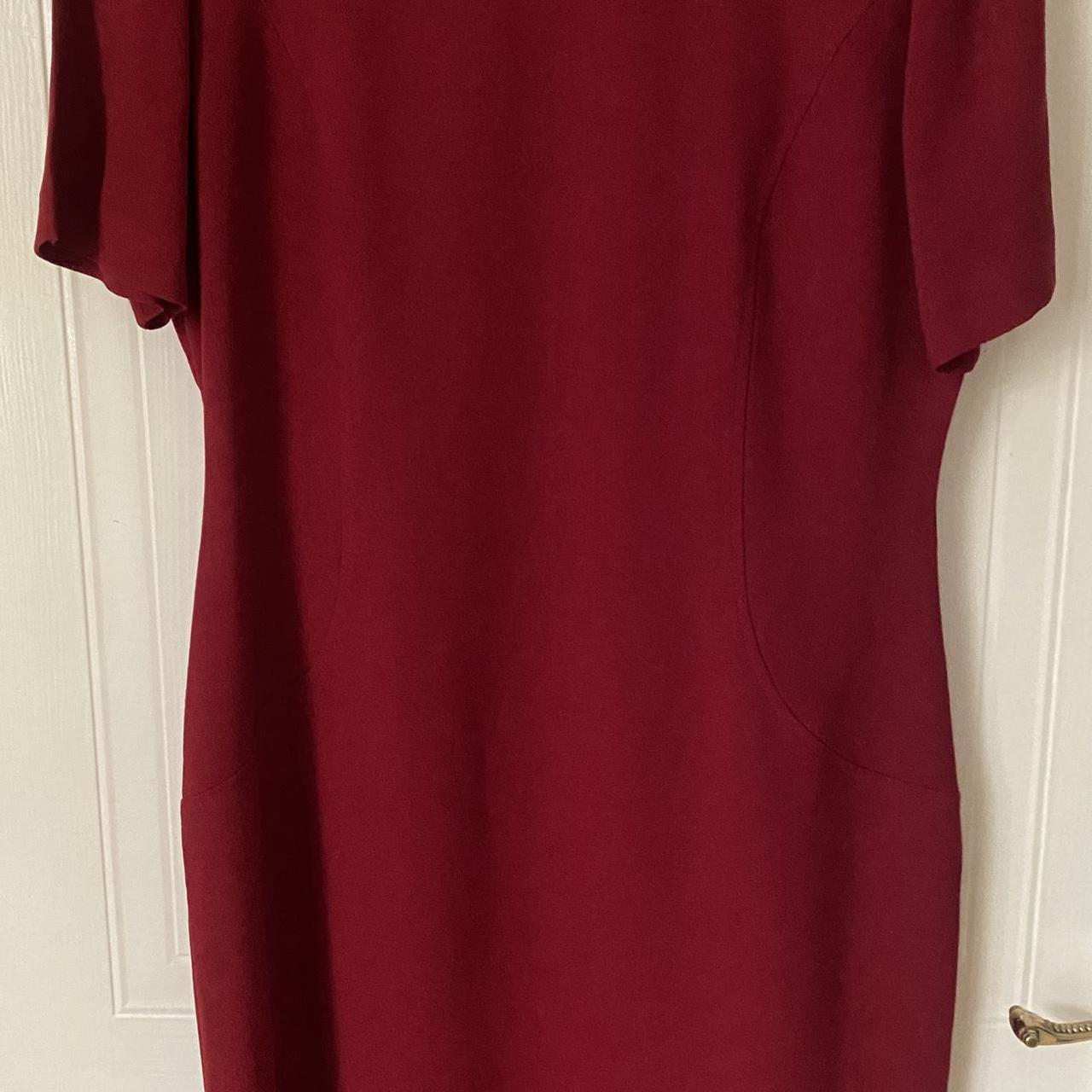 Marks Spencer dark red shift dress. Size 14. Good. Depop