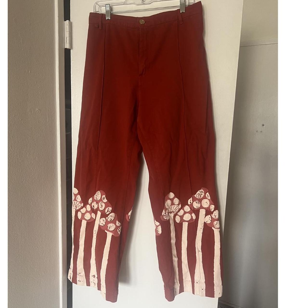 Big Bud Press Women S Burgundy And Red Trousers Depop   P0 