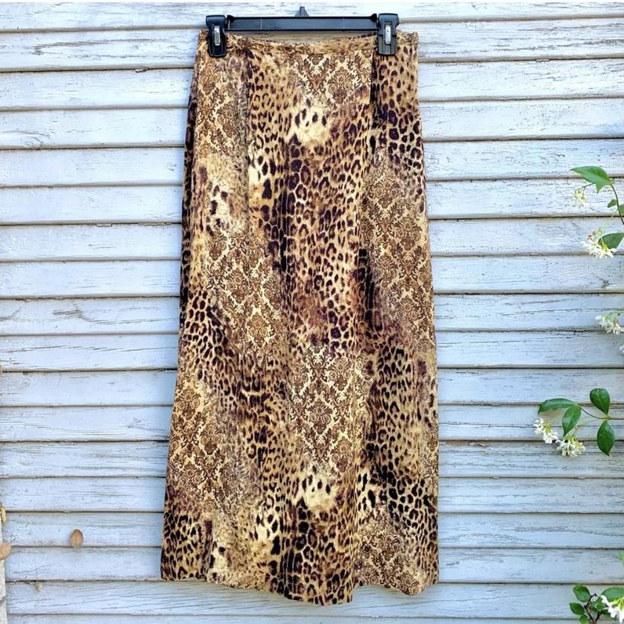 Leopard print maxi skirt 90s sale