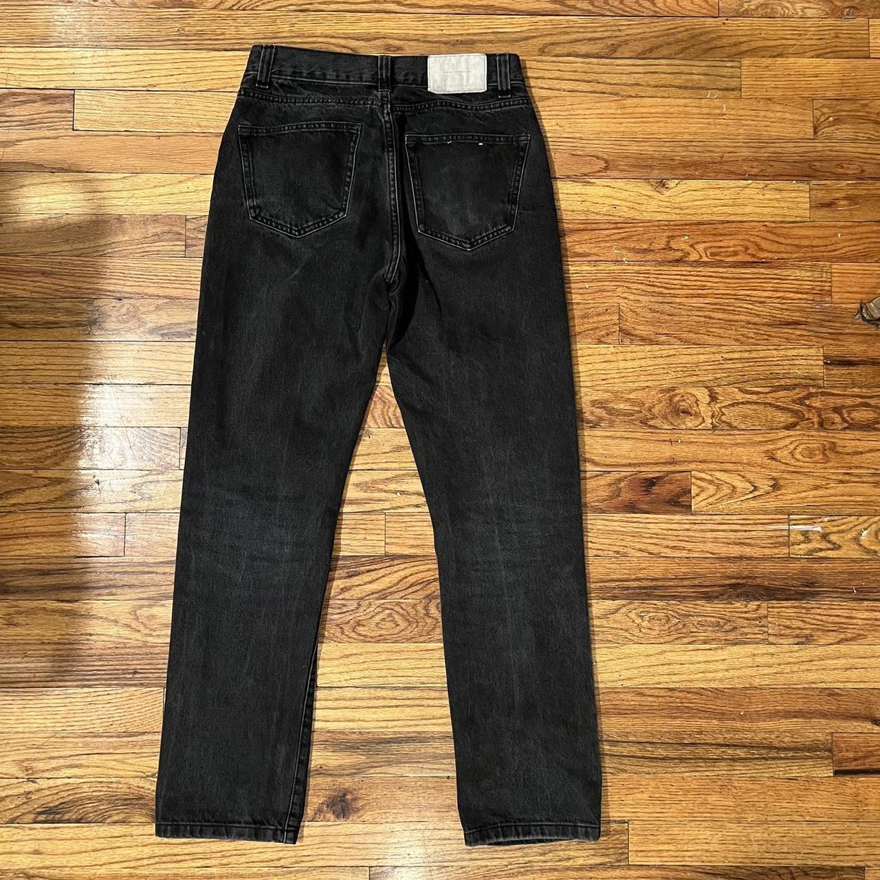 Zara men’s black straight fit jeans; washed style,... Depop
