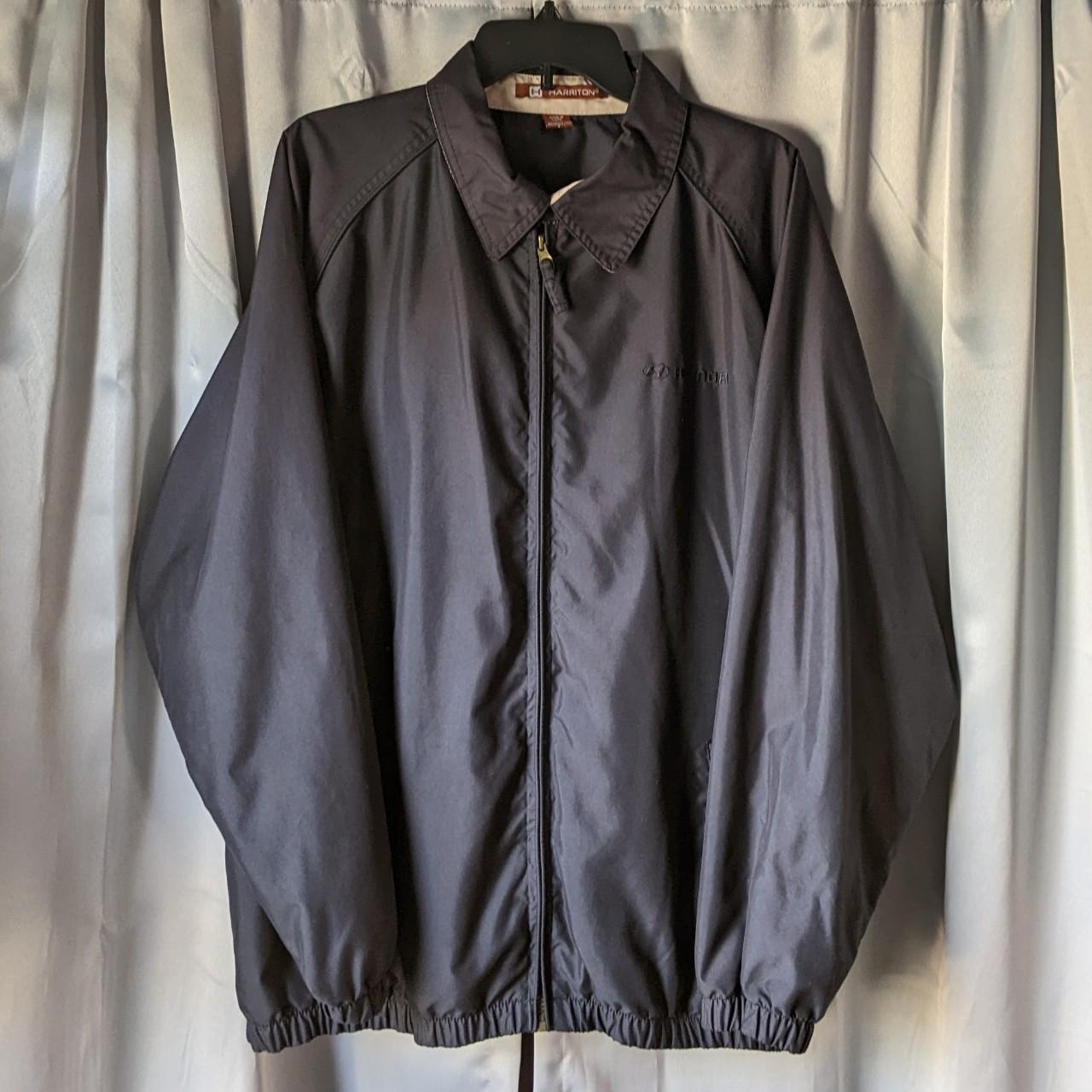 Hyundai Navy Collared Zip Up Jacket In Good - Depop