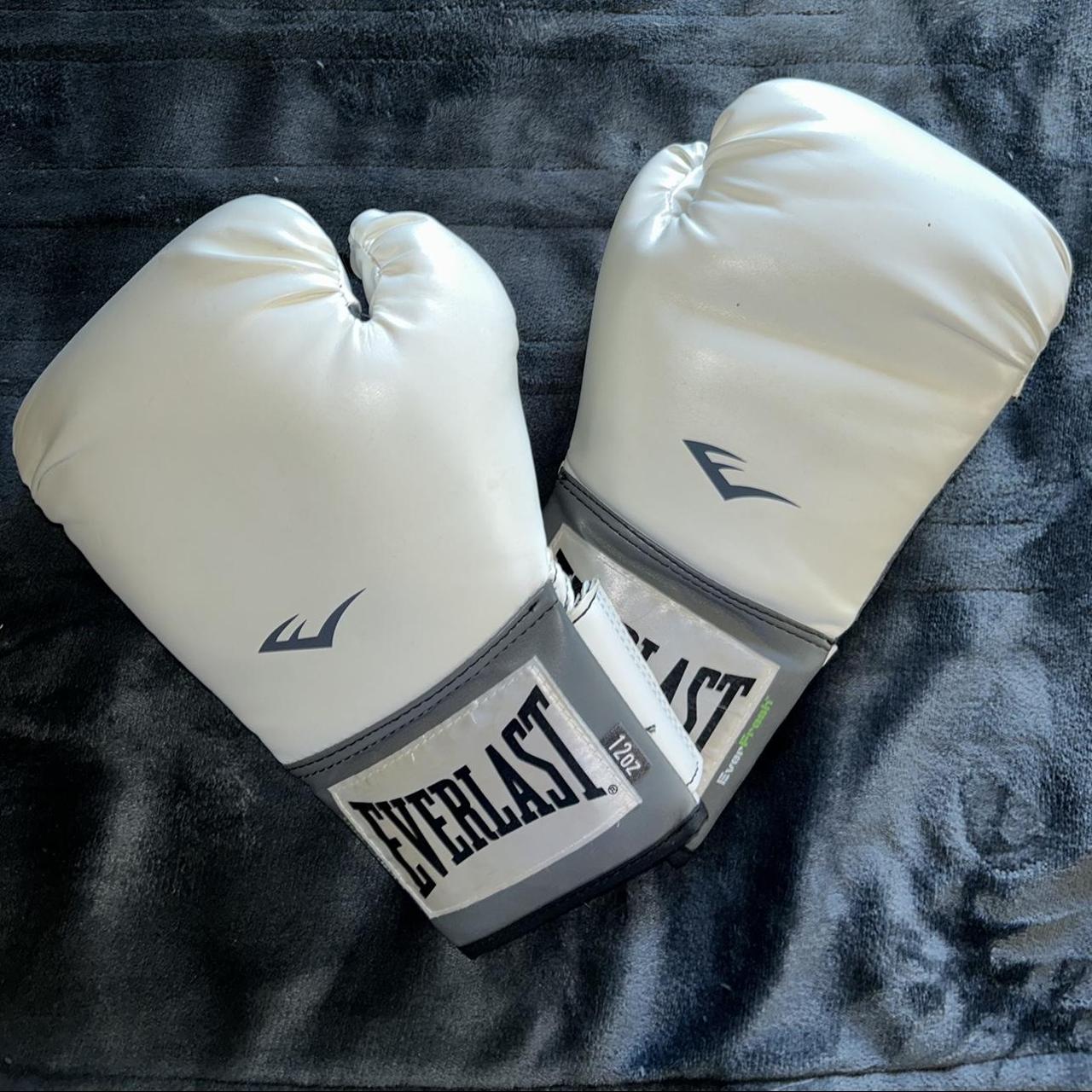 White Everlast Boxing Gloves Lightly used - great... - Depop