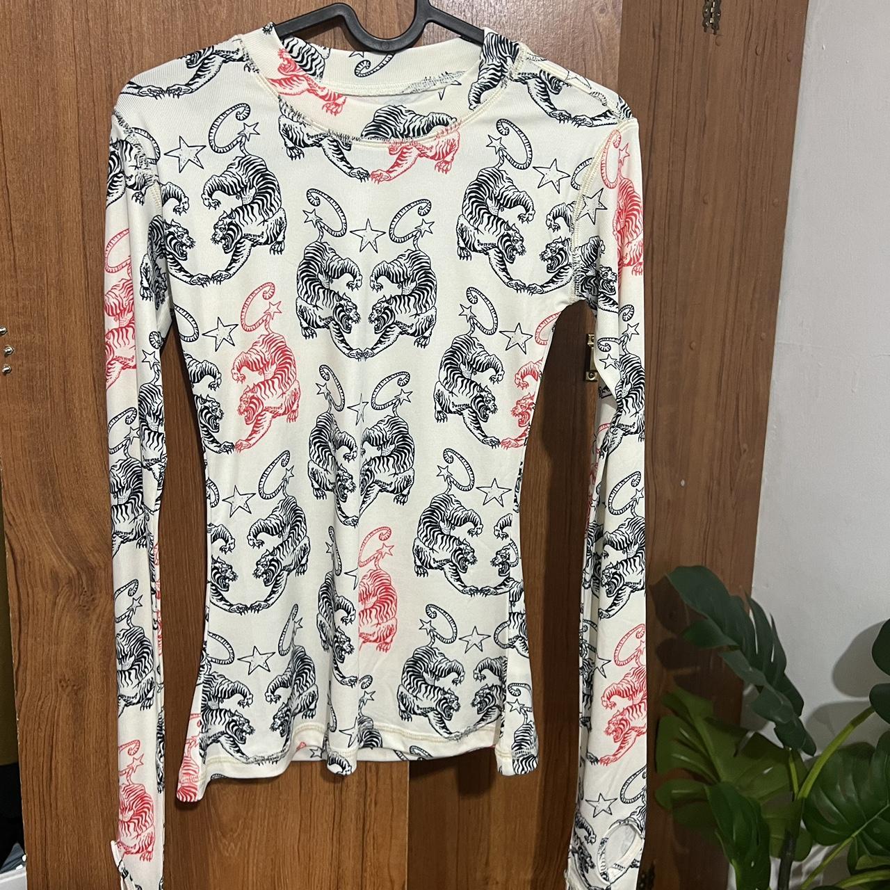Corteiz Tiger Mesh Long-Sleeve Cream Never worn | Depop