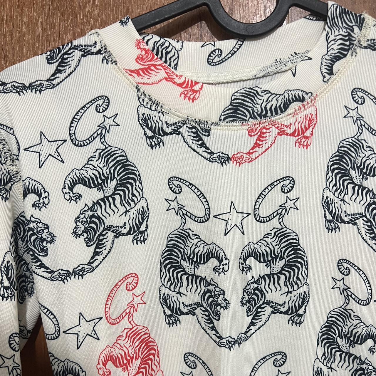 Corteiz Tiger Mesh Long-Sleeve Cream Never worn | Depop