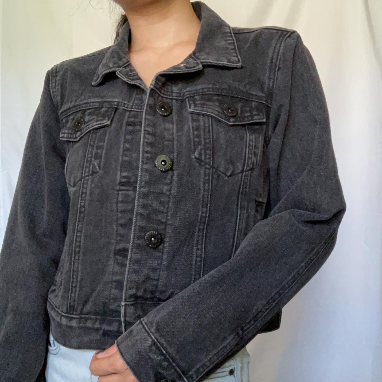 cotton on denim jacket in a washed black/grey 🖤... Depop