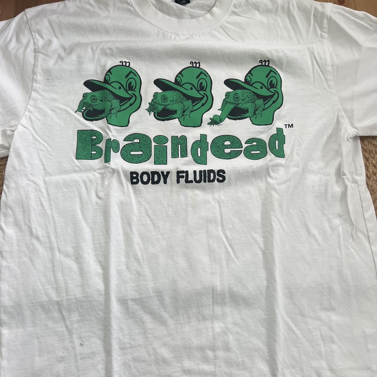 Brains Dead Body Fluids T Worn, couple small stains... - Depop