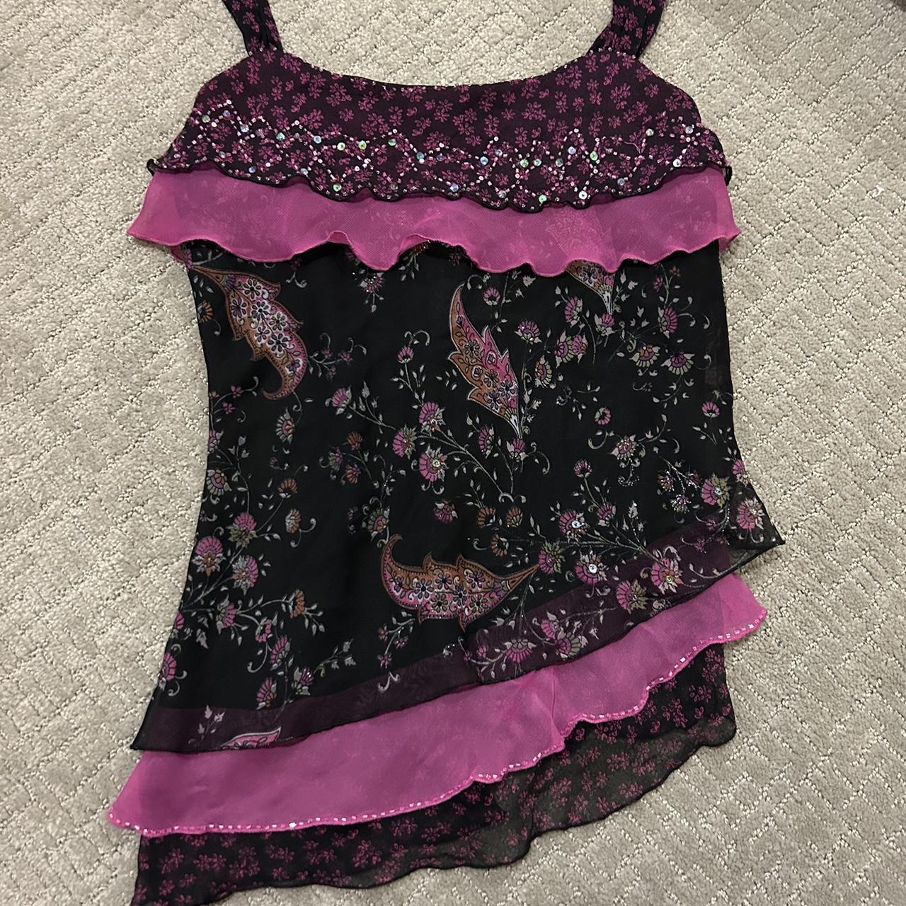 Y2K ASYMMETRICAL SEQUIN TANK - Mint condition... - Depop