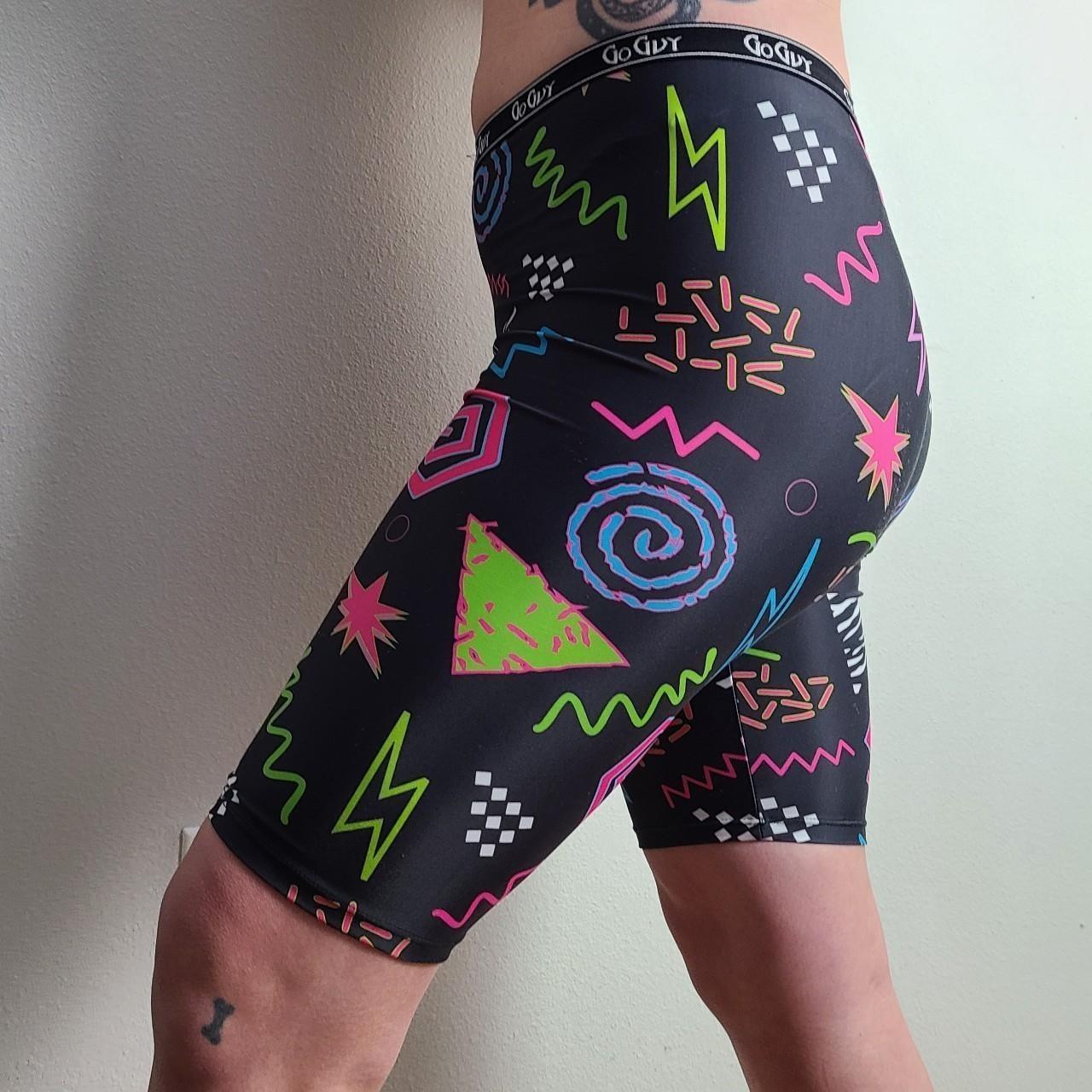 Biker shorts with 80s print, Great condition fun as