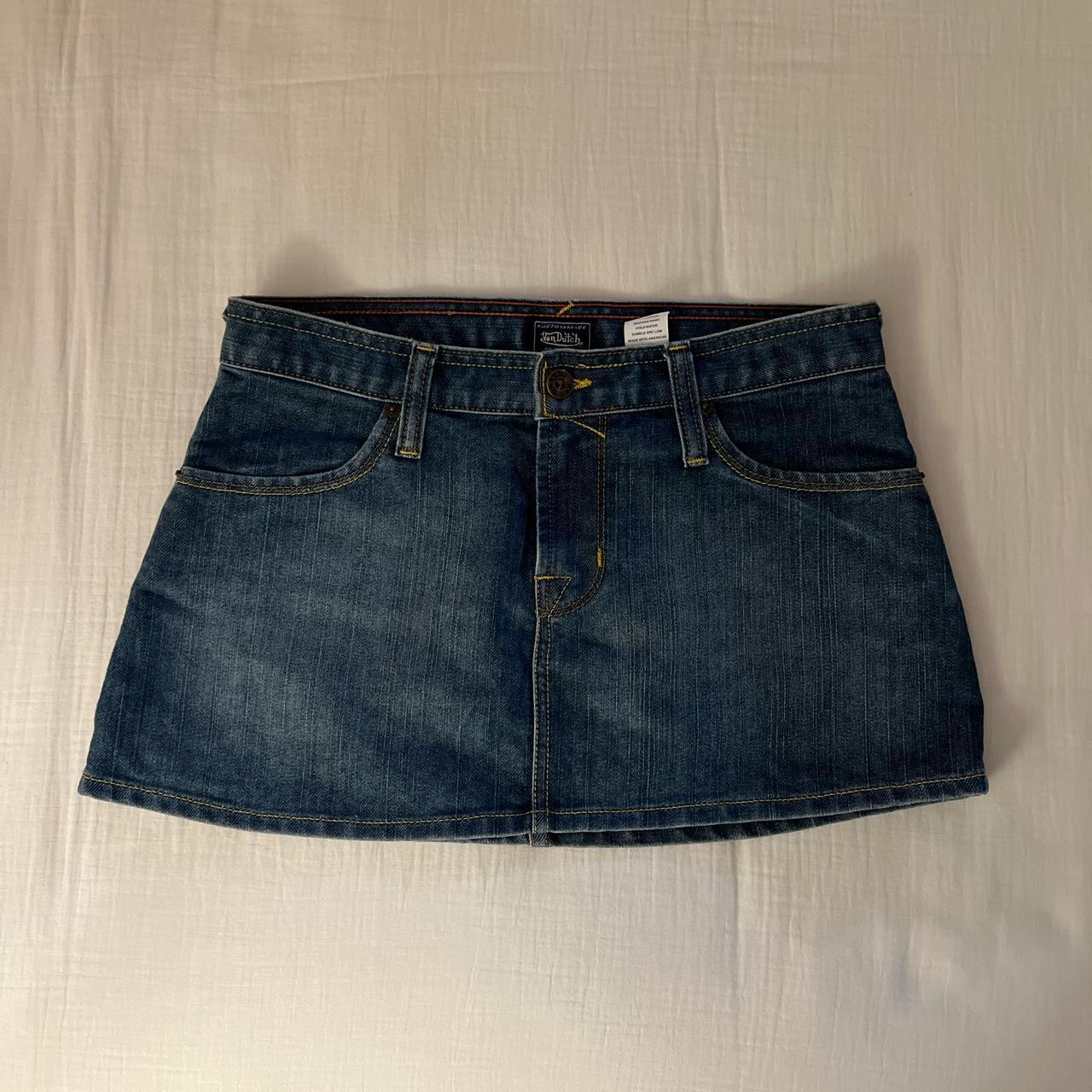 Amazing vintage Von Dutch denim mini skirt Made in... - Depop