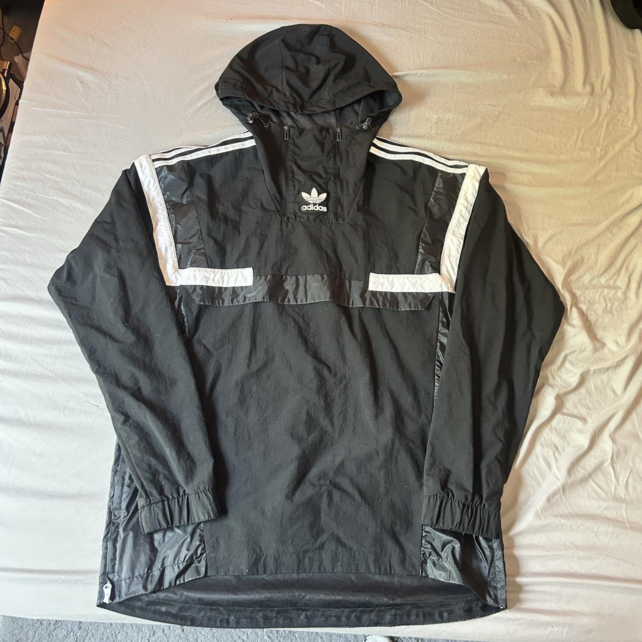 Adidas pullover 1 4 zip windbreaker jacket adidas. Depop