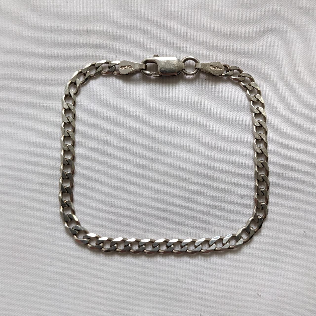 Vintage Sterling Silver curb hot link bracelet