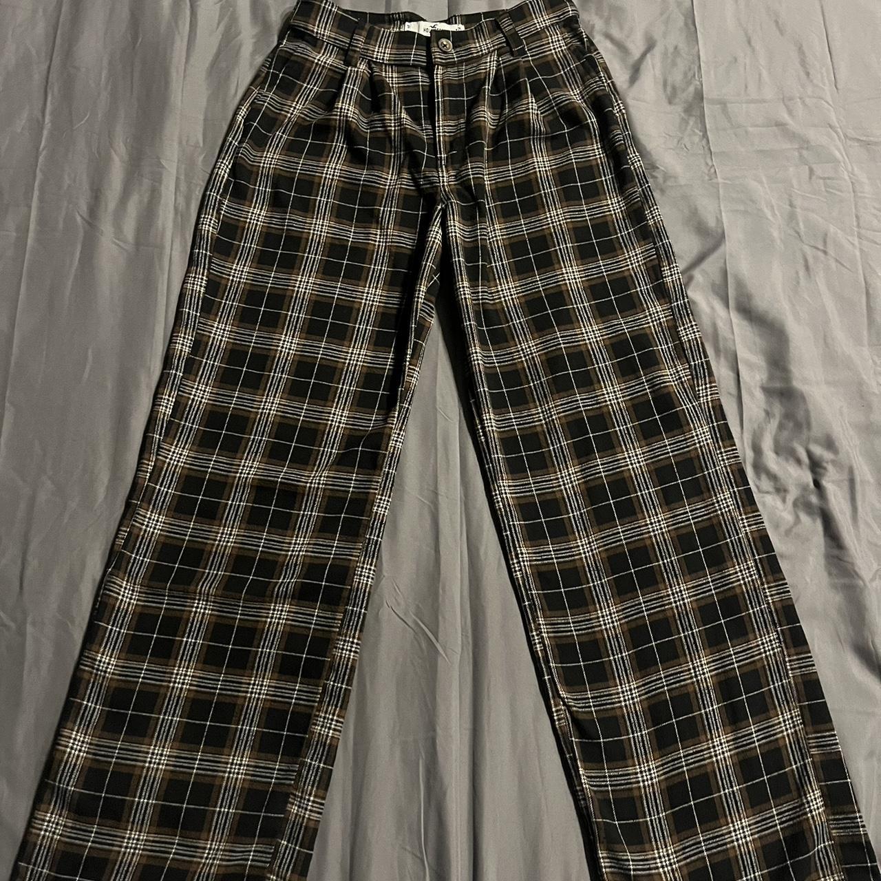 HOLLISTER ecc PLAID TROUSERS