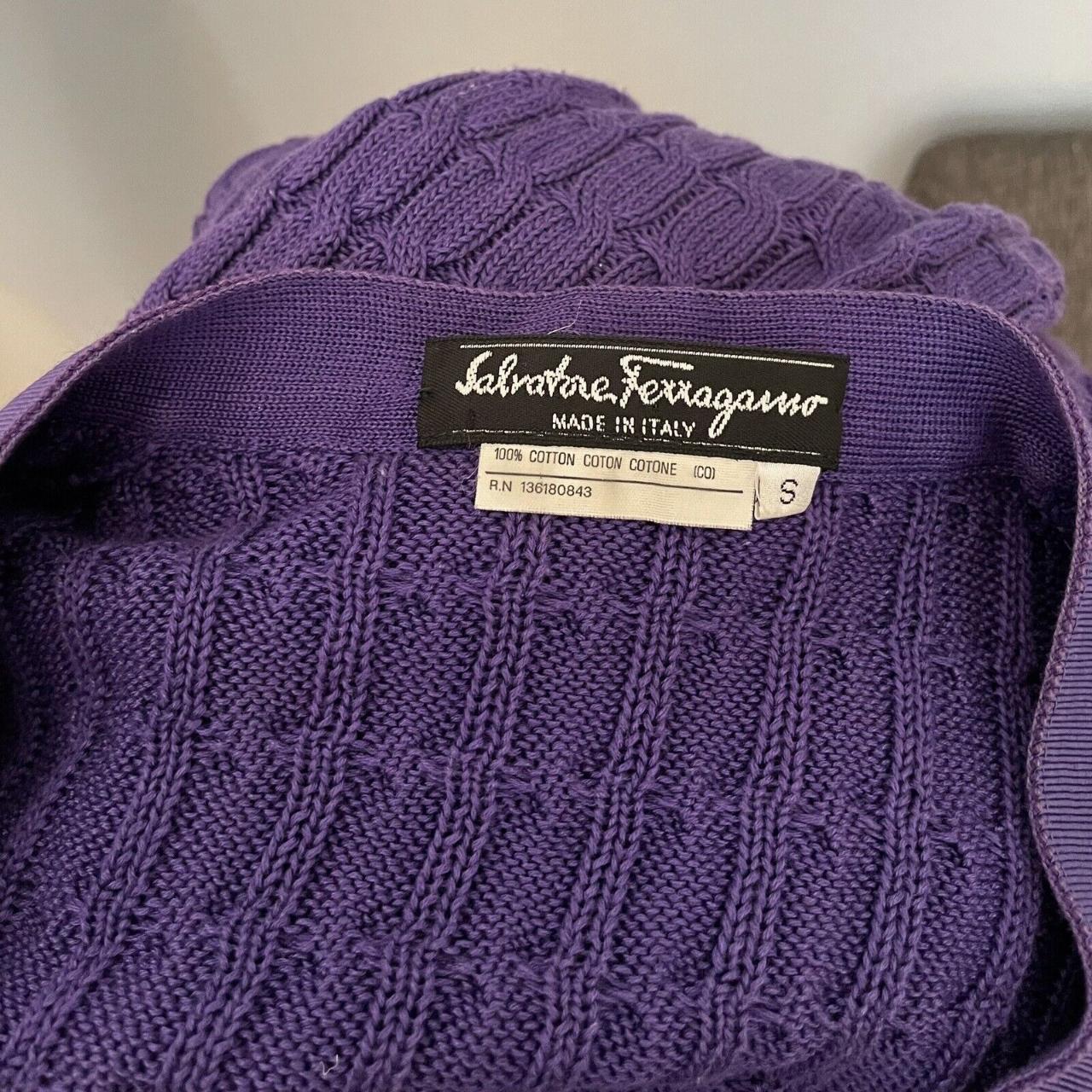 Vintage 80’s 90’s Salvatore Ferragamo Cable Knit...