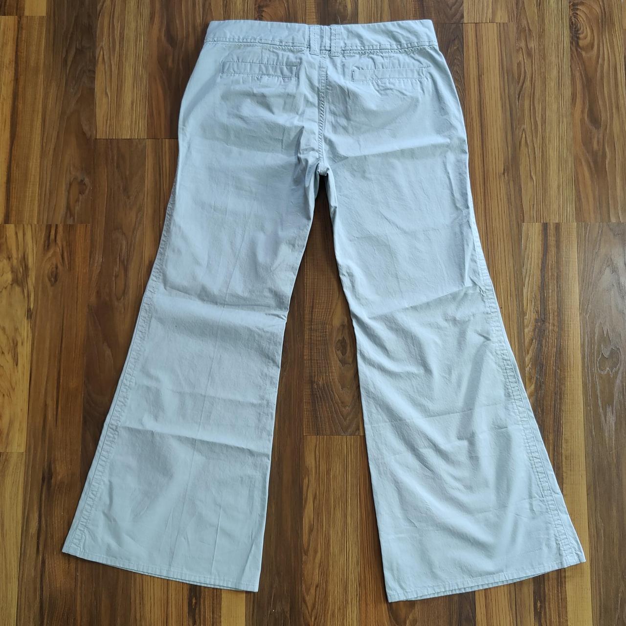 Vtg 2000s wide leg flared midrise pants Light blue... - Depop