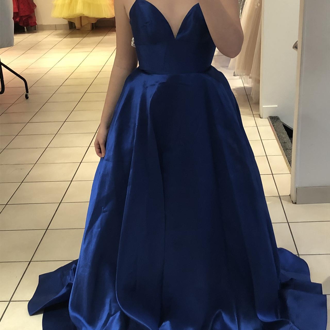 Sherri Hill Royal Blue Prom Dress. Size US 8. Paid... - Depop