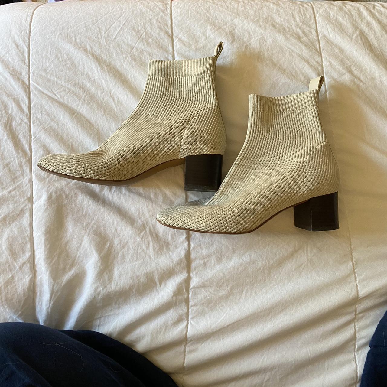 Everlane Glove Boot in Bone, size 8. Sock boot style... Depop