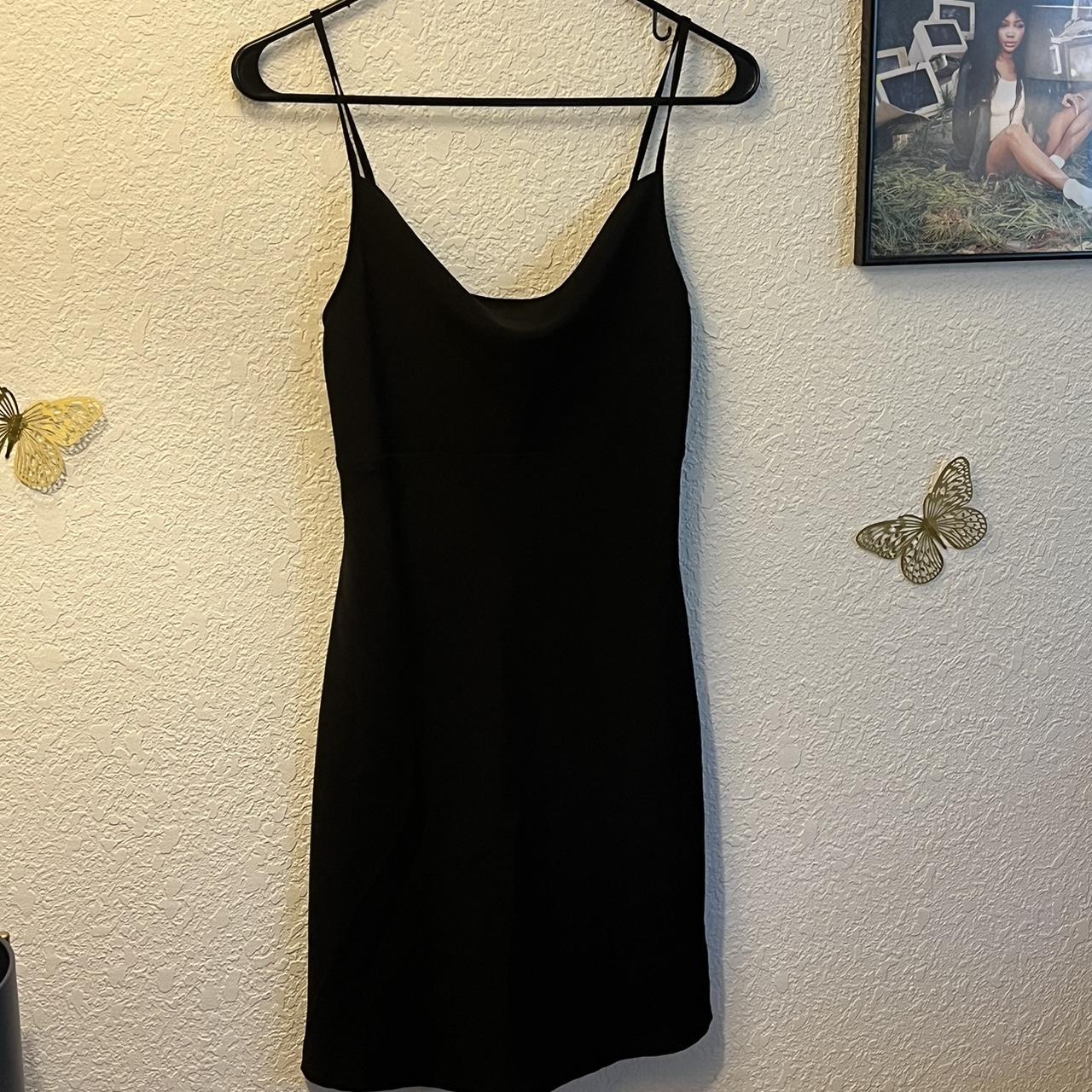 Light weight black dress. Scoop cowl neck! Preloved... - Depop