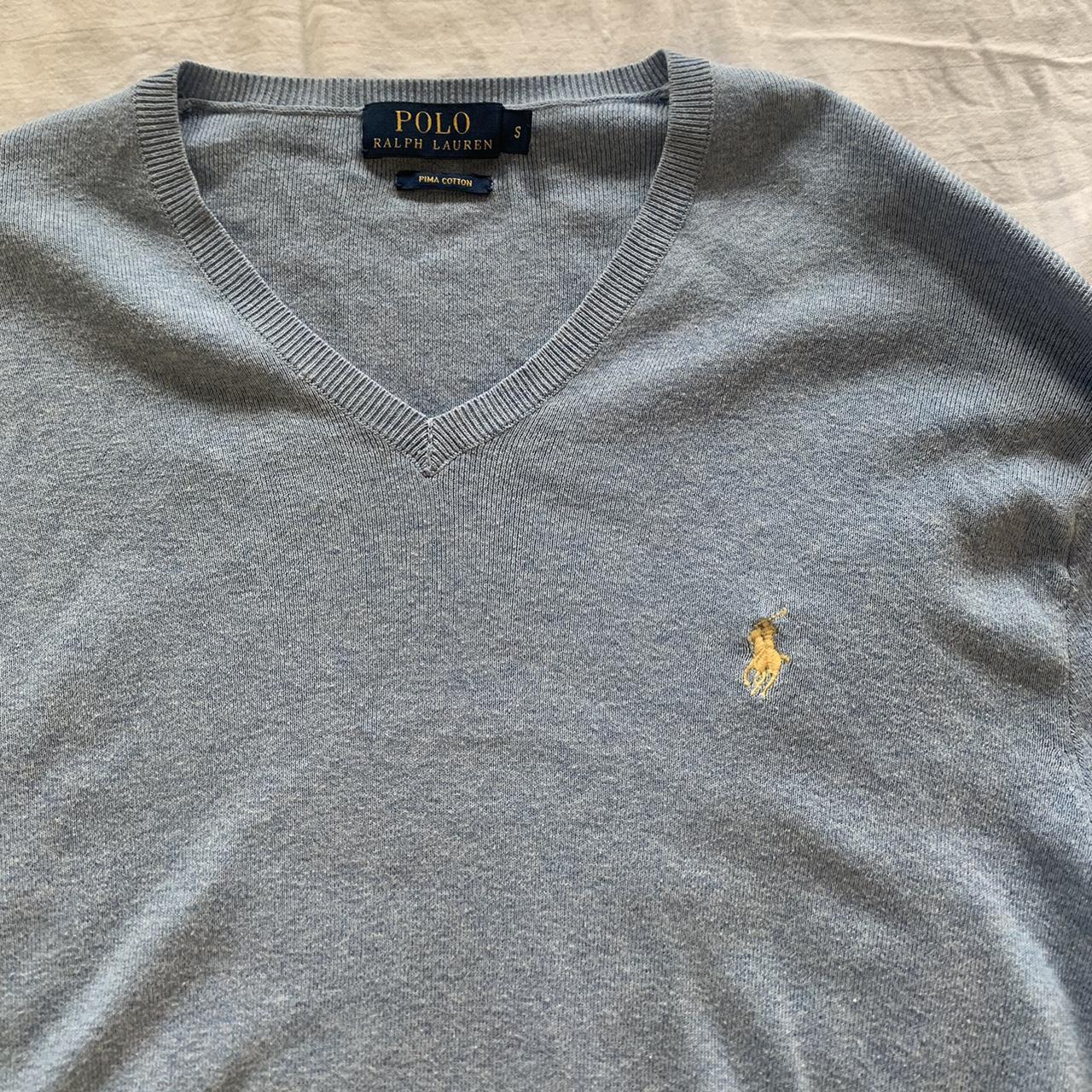 Mens baby blue polo Ralph Lauren sweatshirt. Size... - Depop